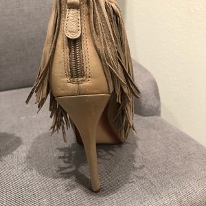 Boutique 9 “Charmaine” Fringe Open Toe Ankle Boot